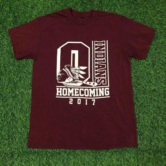 Gildan Other - Maroon ‘Indians Homecoming’ 2017 Graphic Number Tee